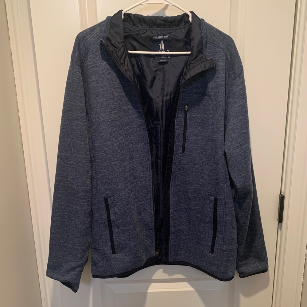 Johnnie- O windbreaker fleece front zip jacket